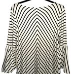 Chico's Chico’s Women’s White Black Bias Bell Sleeve Shift Dress Size 1 (8/10) Photo 5