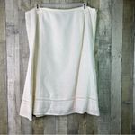 Talbots Size 20 100% Linen Cream Color Lined Skirt Hook & Eye & Zipper Closure Photo 3