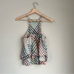 American Eagle  Multicolor Plaid High Neck Tank Top Size Small Photo 2