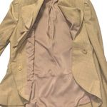 Anne Klein 2 piece pantsuit tan with cute ruffles on one side of lapel! New! Photo 7