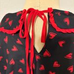 Allegra K  Black Top with Red Heart Design Photo 6