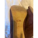 Coach Booties Size 7 B Burgundy Suede Heels Open Toes Adrianna Photo 4