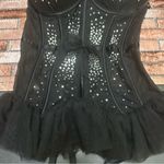 Victoria's Secret Elegant Black Corset with Rhinestone Detailing size 34D Photo 6