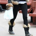 Sorel  Joan of Arctic Leather Waterproof Lace Up Faux Fur Boots Photo 0