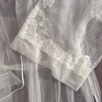 Victoria's Secret Cream Sheer Robe Intimates Sleepwear with Lace Beaded detail Photo 7