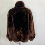 Vintage 50s 60s Opera Length Fur Coat Dark Brown Mouton Lamb Fur Shearling ~Med Photo 9
