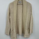 Vintage Style Cream Sweater Cardigan Size Large Boho Fall Cozy Soft Baggy Photo 2