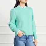 Hill House The Cropped Silvie Merino Wool Sweater in Ocean Wave Size S Photo 0
