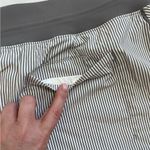 Athleta  Brooklyn Textured Pull On Skort Gray Ivory Stripe Size 16 NEW Photo 14