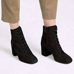 Vince Womens Suede Lace Up Boots Black Size 9.5 Photo 1