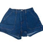 Wild Fable Women's Dark Wash Cargo Utility Midi Denim Shorts - Size 4 - NWT Photo 0