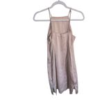 Abercrombie & Fitch High-Neck Strappy Satin Mini Dress Beige Small Quiet Luxury Photo 2