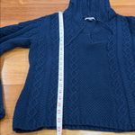 Ralph Lauren Polo  Vintage Sweater Womens Large Hooded Cable Knit Blue Size L Photo 4