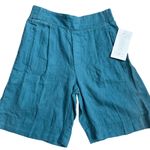 Athleta Playa Linen Bermuda Shorts Borealis Green Size 2 Photo 2