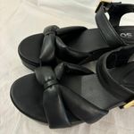 SO Black  Faux Leather Block Heel 3” Sandals Clogs Knot Bow Detail SZ 7 M Padded Photo 6