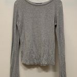 Brandy Melville Ribbed Gray Long Sleeve Top Photo 0