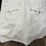 White House | Black Market White House, black market, white denim, rhinestones embellished skirt size 10 Photo 1