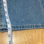 Womens High Rise Ripped Distressed Straight Leg Mom Jeans Blue Small Blue Photo 9