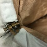 Vtg‎ Noble Handbags Inc NYC NY genuine leather bag purse White Photo 5