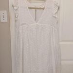 Mustard Seed Eyelet Ruffle Sleeve Romper in White Photo 6