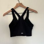 Alo Yoga Airbrush Real Bra Cropped Tank Top in Black Photo 3
