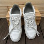 Everlane White The ReLeather Court Sneakers w/ Tan Mustard Suede Leather Accents Photo 2