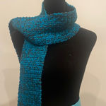 Source Unknown Blue and black Knit Scarf Photo 0