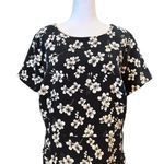 Loft  Magnolia Black Floral Patch Pocket Dress Womens Size 18 Plus NWT Photo 4