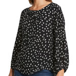 Muche et Muchette Ferill Balloon Blouse Womens OS Black White Polka Dot Casual Size undefined Photo 0