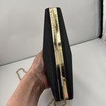 Natasha Black Metallic Gold Clutch Evening Purse Handbag Bag Photo 7