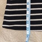 Loft  Womens Cap Sleeve Casual Top Shirt Striped Cut Out Back Small‎ Petite Black Photo 6