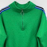 IC Collection sweatshirt letter texture special tape mock neck Kelly green S Photo 5