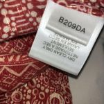 BCBG Maxazria Womens Strappy Tank Top S Red Metallic Gold Geometric Sleeveless Photo 5