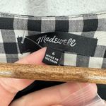 Madewell  Black White Gingham V-Neck Mini Vest Dress Button Front Size 6 NWT Chic Photo 7