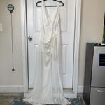 Anthropologie Lioness swiss dot white surplice maxi dress medium bridal wedding Photo 1