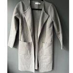 Stylish Anrabess Gray Long Sweater Coat Photo 0