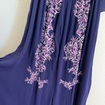 Free People  The High Road Jumpsuit Navy Embroidered Large Photo 10