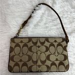 Coach y2k Vintage Soho Suede Brown Signature Canvas Wristlet Photo 1