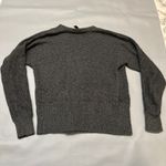 Ralph Lauren Lauren  Petite Grey Knit Cardigan Sweater Buttons Tie Waist Photo 1