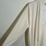 Emma & Olive Open Front Cascade Cardigan White Lace XL Photo 2