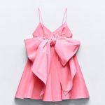 ZARA  mini dress Pink Sleeveless bow flowy summer evening wedding vacation Photo 7