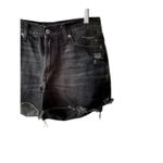 Old Navy Black High-Rise Slouchy Straight Distressed Cut-Off Jean Shorts Size 10 Photo 2