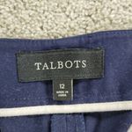 Talbots  Womens Heritage Pants 12 Blue Straight Stretch Career Business Office Photo 9