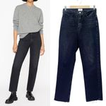 frame denim FRAME Le High N Tight Straight Leg Jeans High Waist Inkwell Black Wash Size 28 6 Photo 13
