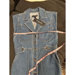 Veronica Beard Jax Denim Casual Mini Dress Size 0 Light Cornflower Photo 7