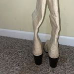 Schutz Womens  Maryana Block Crocodile High Heel Boots Embossed Leather Boot Photo 4