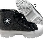 Converse NEW All Star High Top Sherpa Platform Lugged Cozy Womens Gray Photo 6