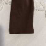 ZARA  Chocolate Brown Long Sleeve Crop Top Photo 3