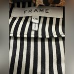 frame denim Frame Black White Striped Silk Blouse Photo 8