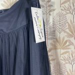 Peter Nygard Peter Nygård 12P Navy Mesh Embroidered A-Line Skirt NWT Green Trim Side Zip Photo 8